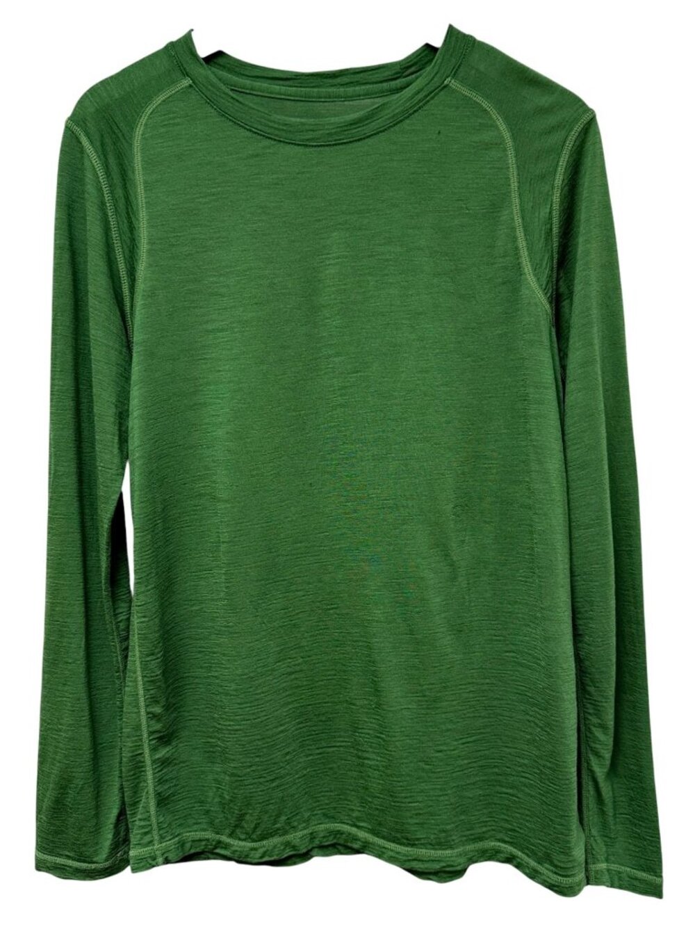 True North Merino Wool Tee Mens Small Green Crew Shirt Made Canada Long Sleeve
